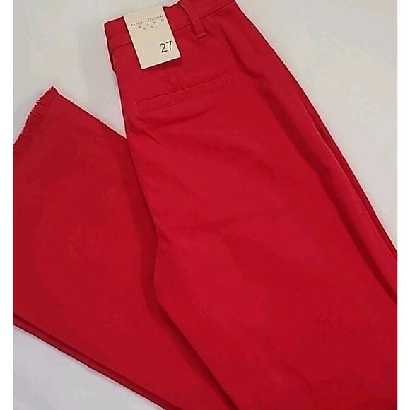 NWT Alice + Olivia Coin Pocket Jean “Perfect Ruby” Sz 27 Tall Inseam MSRP $295 - Picture 5 of 16
